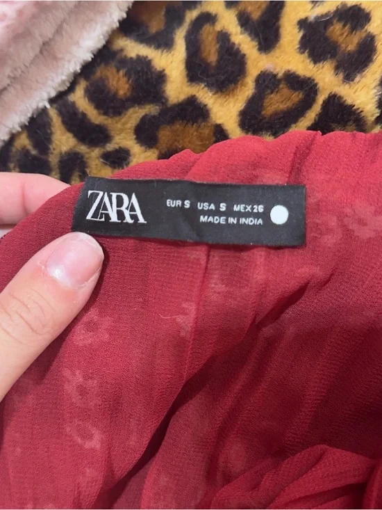 Zara Floral Patchwork Maxi Dress in Burgundy and Lavender - Picture 6 of 12